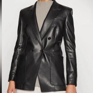 Hugo Boss “Jatera” Black Leather Jacket